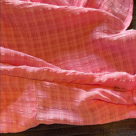 French Connection Pink Mini Dress with Puff Sleeves | Size 8 - Picture 10 of 11